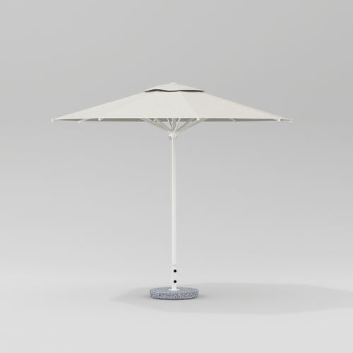 Rectangular parasol - CALA - POINT - fabric / painted aluminum / white