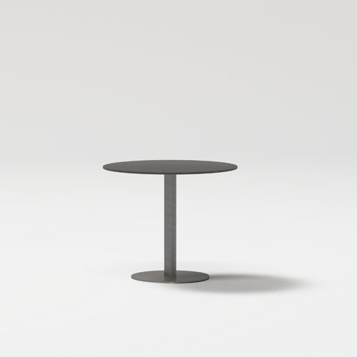 Contemporary dining table - LIS - POINT - painted aluminum / porcelain / teak
