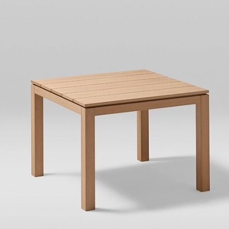 Contemporary dining table - KUBIK - POINT - wooden / solid wood base / square