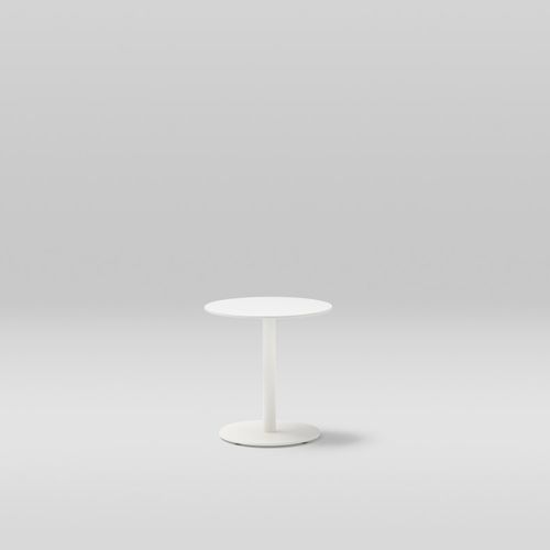 Contemporary table - LIS - POINT - aluminum / aluminum base / round