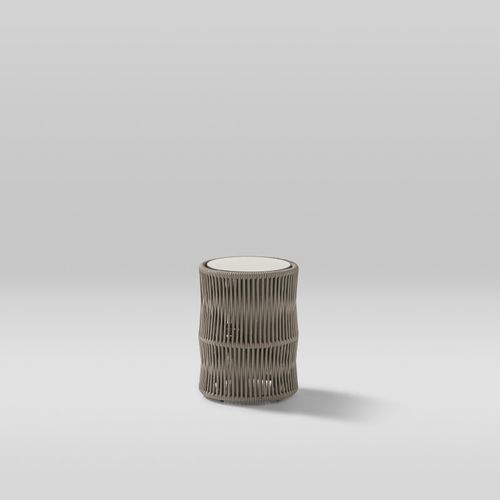 Contemporary coffee table - WEAVE - POINT - polyester / aluminum / aluminium