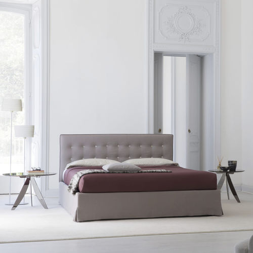 Double bed - MARAIS - BERTO - contemporary / with upholstered headboard / with in-base storage