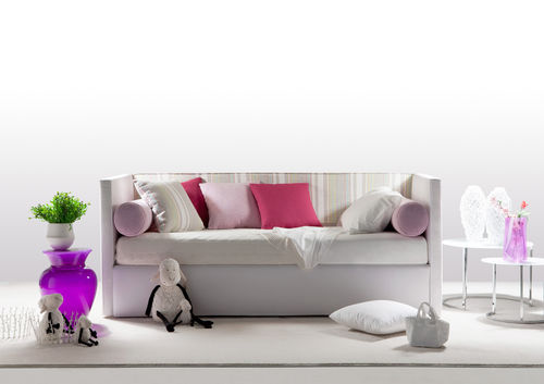 Sofa bed - SUMMER E - BERTO - contemporary / fabric / leather