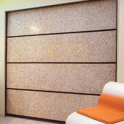 Sectional garage door - RESINS JEWELS - Breda Sistemi Industriali S.p.A. - Portoni Seziona - composite / automatic