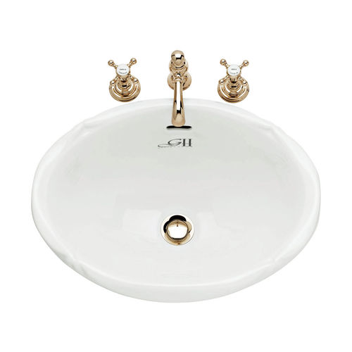 Built-in washbasin - 2012 - GENTRY HOME - porcelain / oval / traditional