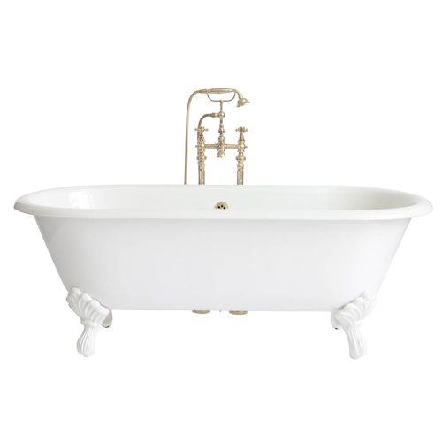 Oval bathtub - VIOLET - GENTRY HOME - with legs / cast iron / white