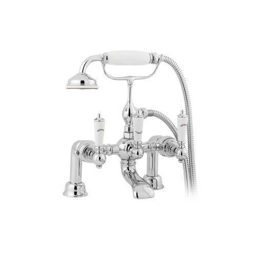 Double-handle shower mixer tap - 8362/8363 SERIES - GENTRY HOME - for bathtub / deck mounted / chromed metal