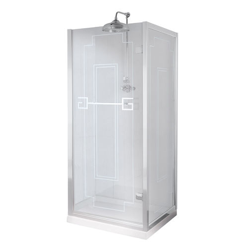 Swing shower screen - ATHENA: 101 SERIES - GENTRY HOME - corner