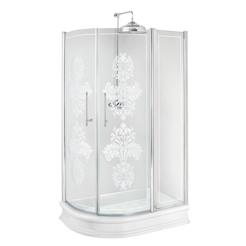 Swing shower screen - ATHENA: 74 SERIES - GENTRY HOME - curved / corner