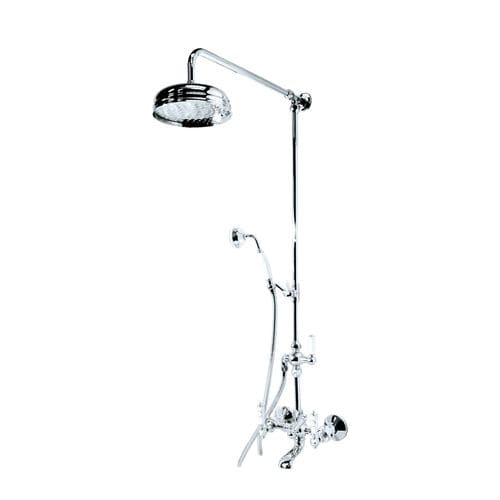 Wall-mounted shower set - 8328-C/8329 SERIES - GENTRY HOME - traditional / with hand shower / with fixed-column shower head
