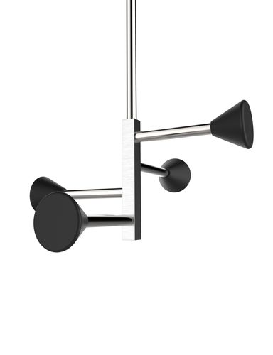 Ceiling-mounted coat rack - FULLSTOP 5 - INSILVIS - minimalist design / steel / commercial