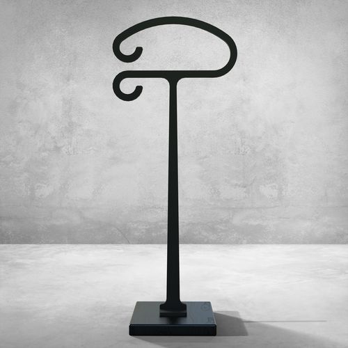 Floor-mounted valet stand - ORIGIN 3 - INSILVIS - painted steel / varnished steel / marble