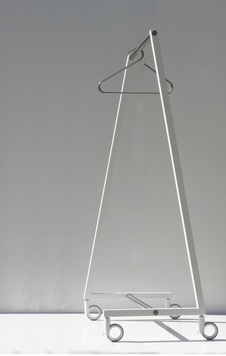 Contemporary clothes rack - SUNCHARIOT 2 - INSILVIS - steel / on casters