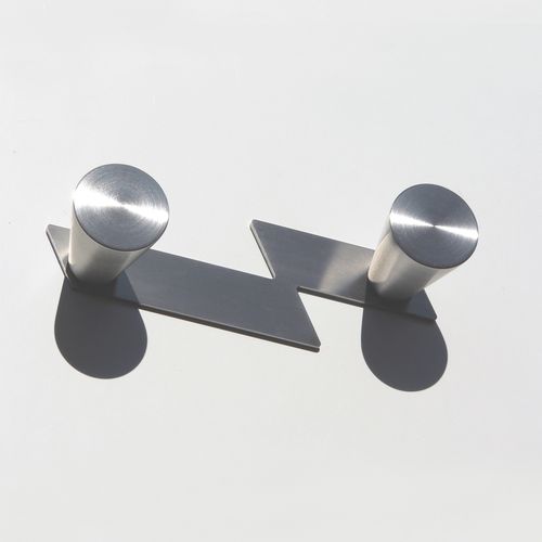 Wall-mounted coat rack - BI-CONE 60 - INSILVIS - contemporary / stainless steel