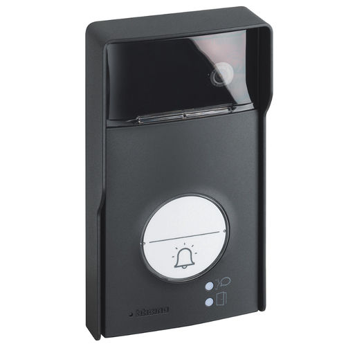 White door station - 343053  - Bticino - black / gray / residential