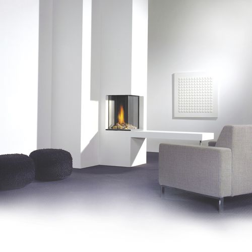 Gas fireplace - HONEST - dim\'ora - built-in / corner / closed hearth