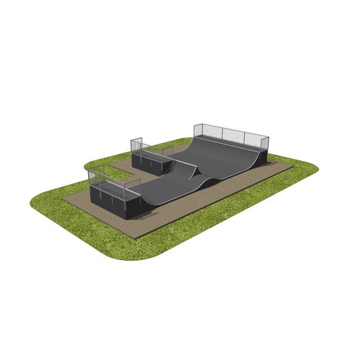 Wooden mini ramp - MODULAR : 131218 - Techramps - skatepark