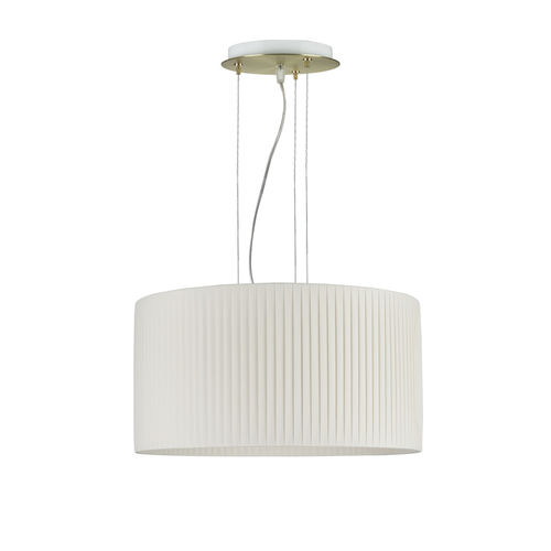 Pendant lamp - ZORA - BROSSIER SADERNE - brushed brass / wire / fabric