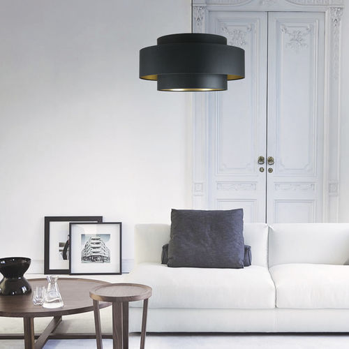 Pendant lamp - AROUND - BROSSIER SADERNE - lacquered metal / fabric / contemporary