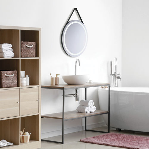 LED-illuminated bathroom mirror - ATHENA - BROSSIER SADERNE - wall-mounted / commercial / contemporary