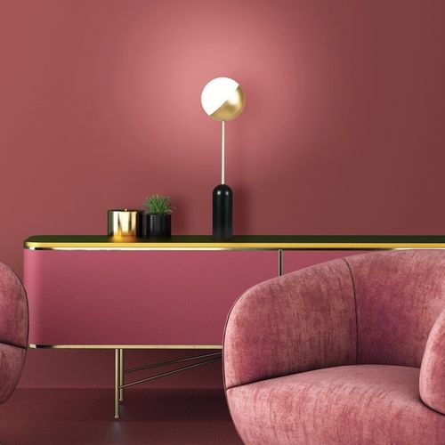 Table lamp - SAPHIR - BROSSIER SADERNE - brushed brass / perforated metal / opalescent glass