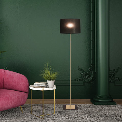 Floor-standing lamp - NORTE - BROSSIER SADERNE - brushed brass / fabric / contemporary