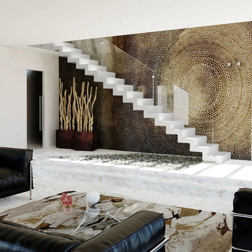 Straight staircase - STEEL ONE - Marretti - metal step / metal frame / home