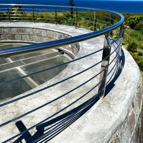 Stainless steel railing - Marretti - with bars / outdoor / for stair