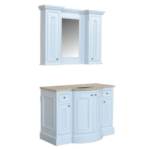 Free-standing washbasin cabinet - HOLT03 - Kenny&Mason - oak / Carrara marble / traditional