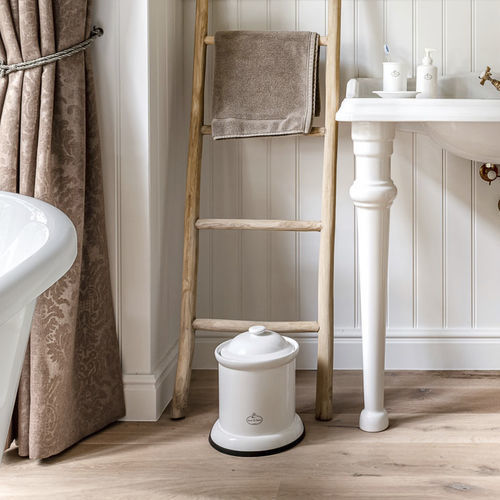 Bathroom waste bin - NGA14  - Kenny&Mason - free-standing / porcelain stoneware / with lid