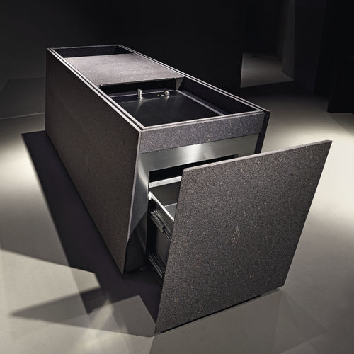 Outdoor kitchen - incline - minotti cucine - contemporary / stone / island