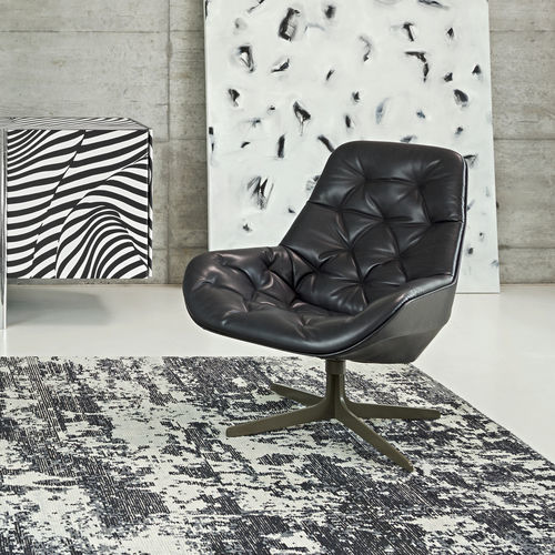 Minimal armchair - DS-144 - de Sede AG - fabric / leather / with footrest