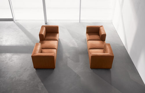 Modular sofa - LIVING LANDSCAPE 730 - Walter Knoll - contemporary / leather / brown