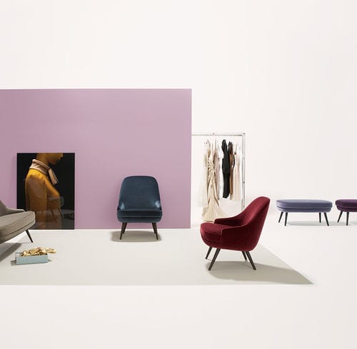 Contemporary fireside chair - 375 - Walter Knoll - fabric