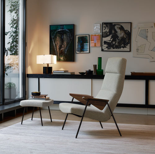 Contemporary armchair - VOTTELER - Walter Knoll - fabric / steel
