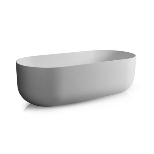 Free-standing bathtub - FLOW - Dado Creations Pty (LTD) - quartz composite / by Brian Sironi / white