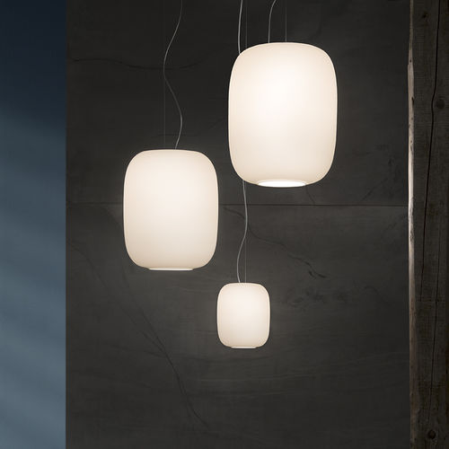 Pendant lamp - SANTACHIARA - PRANDINA - blown glass / contemporary / corded