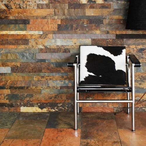 Natural stone wall cladding panel - AFRICAN SUNSET - Artesia S.r.l - interior / old support / new support