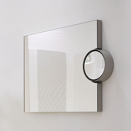 Wall-mounted bathroom mirror - ARCADIA - POLIFEMO - CEMENTO - Ceramica Cielo - contemporary / rectangular / metal