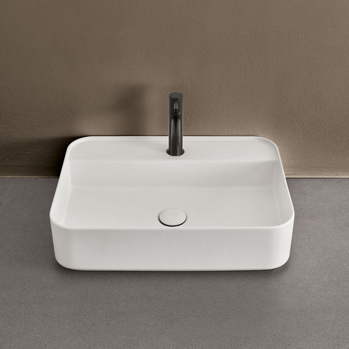 Countertop washbasin - SHUI COMFORT - TALCO - Ceramica Cielo - ceramic / rectangular / 1-hole