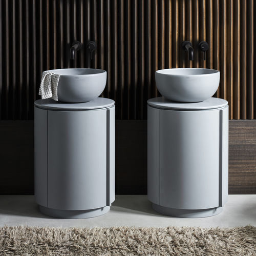 Countertop washbasin - ARCADIA - TIBERINO - BRINA - Ceramica Cielo - ceramic / wooden / customizable