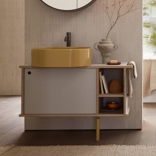 Wall-hung washbasin cabinet - THEO 103 - ANEMONE/JUTA - Ceramica Cielo - free-standing / metal / Fenix NTM®