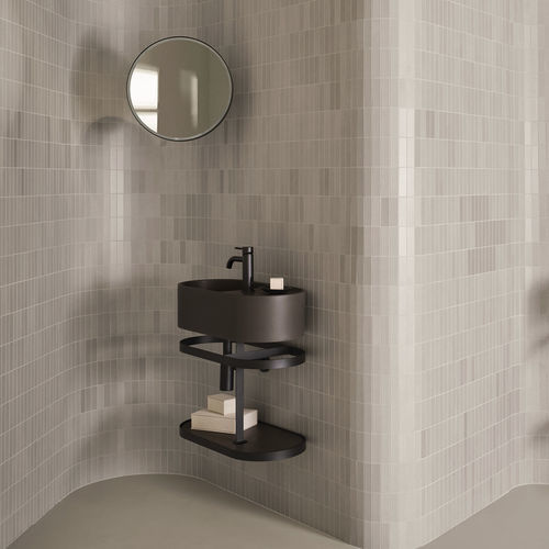 Wall-hung washbasin cabinet - LES PETITES - CACAO - Ceramica Cielo - ceramic / steel / contemporary