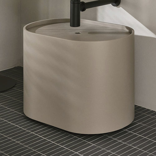 Bathroom base Otto Ovale ELOOL ARENARIA Ceramica Cielo
