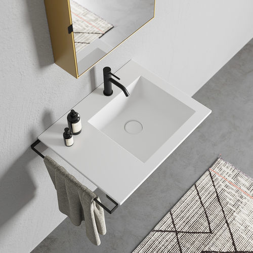 Wall-mounted washbasin - Era 60 - Ceramica Cielo - ceramic / rectangular / 1-hole