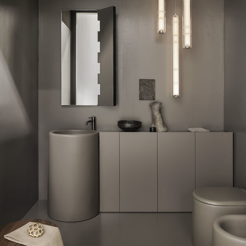 Free-standing washbasin cabinet - Itaca 128 - Ceramica Cielo - wooden / ceramic / contemporary