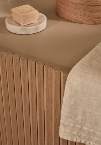 Double washbasin cabinet - DELFO PIANO 375 - Ceramica Cielo - wall-mounted / wooden / metal