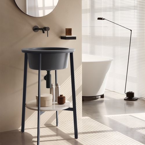 Metal washbasin - CATINO TONDO - Ceramica Cielo - marble / ceramic / round