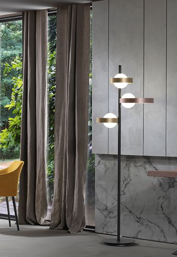 Floor lamp - BUBBLE PT Piantana - Riflessi - metal / glass / contemporary