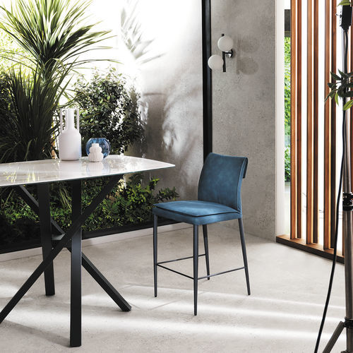 Contemporary bar chair - MAVI - Riflessi - indoor / fabric / velvet